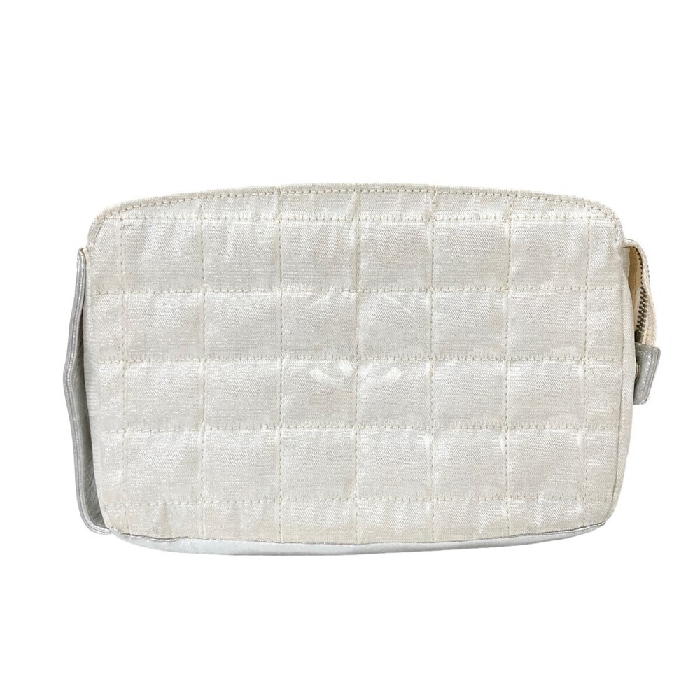 Chanel Travel Clutch Bag Silver